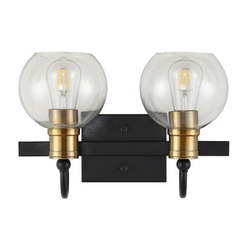 Marais Iron/Glass Rustic Vintage LED Vanity Light - JONATHAN Y